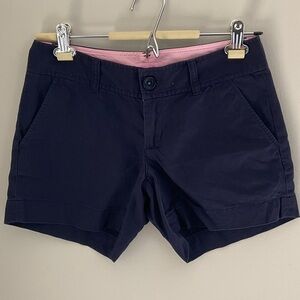 Lilly Pulitzer Navy Shorts with Pink Accent